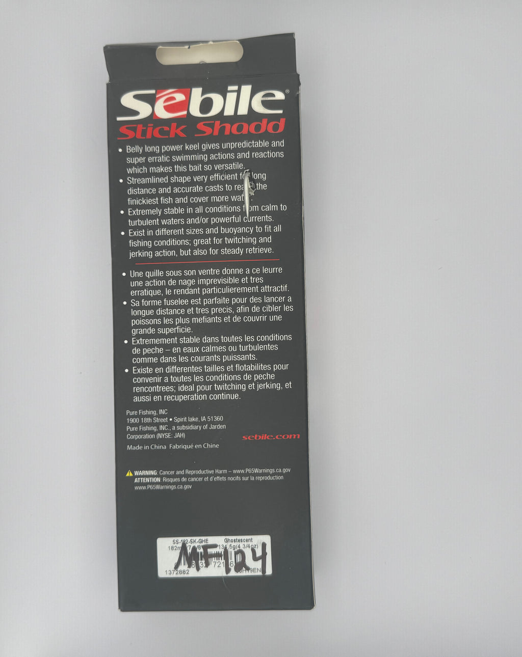 Sebile Stick Shad 182 Ghostescent